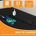 thumbnail image 6 of Craftian TV Stand for 70" TV with Mount, Farmhouse Entertainment Center with Power Outlets & Sliding Barn Doors, White, 6 of 10