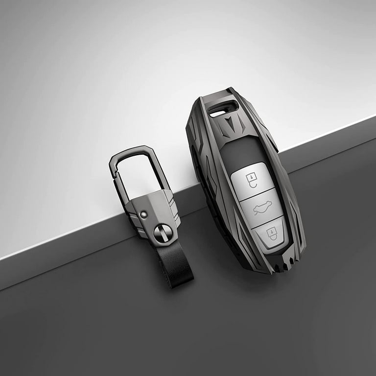 HIBEYO Custodia Smart per Chiave Auto per Audi A3 A6 A7 A8 A6L A8L RS6 RS7  S3 S6 S7 SQ7 SQ8 C8 Q8 Q8 Q7 E-Tronguscio Portachiavi TPU Rosa
