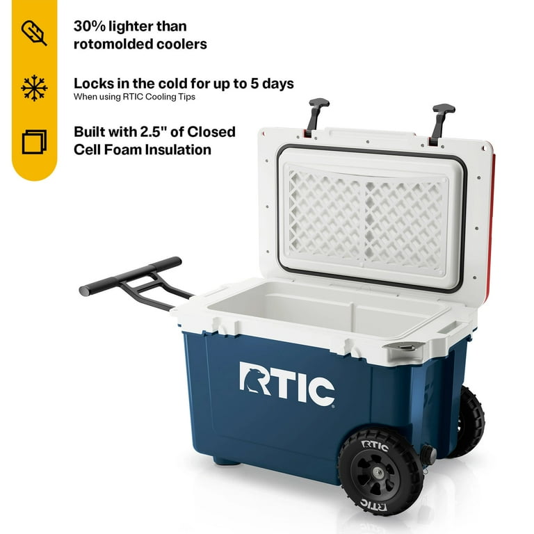 RTIC 52 QT Ultra-Light Wheeled Hard-Sided Ice Chest Cooler