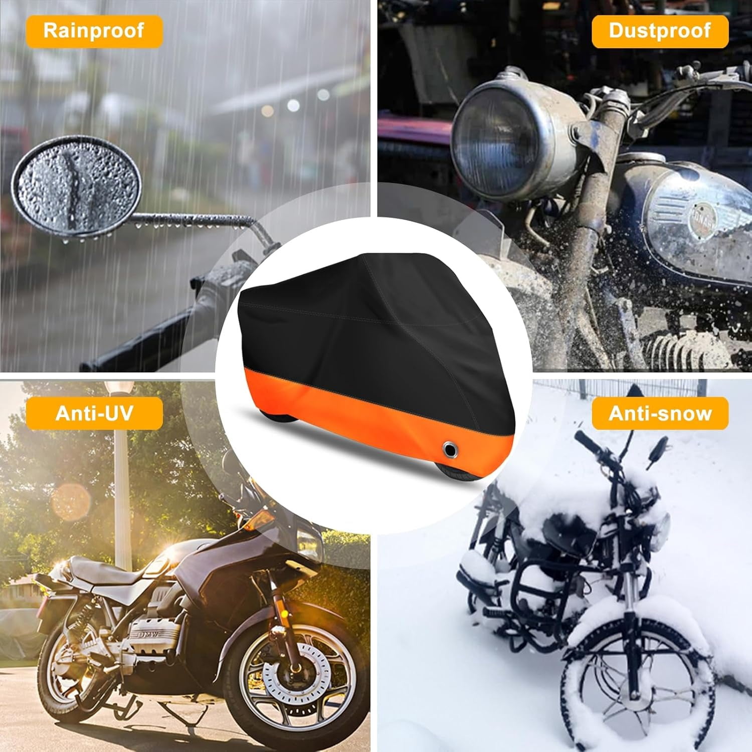 210D Oxford all-weather waterproof, dustproof, and UV resistant motorcycle cover protector, suitable for various types of motorcycles, electric vehicles, etc