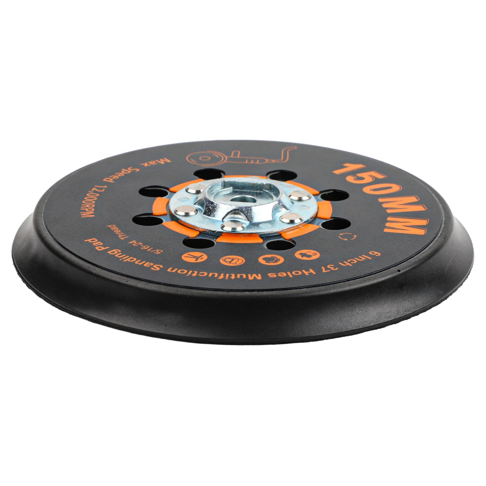 yaaqii 150mm Sander Backing Pad 37 Holes Sanding Disc For Orbital Sander Grinding Pad