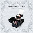 thumbnail image 5 of Byootique Makeup Train Case Trolley w/ Cube Case Cosmetic Organizer Rococo, 5 of 8