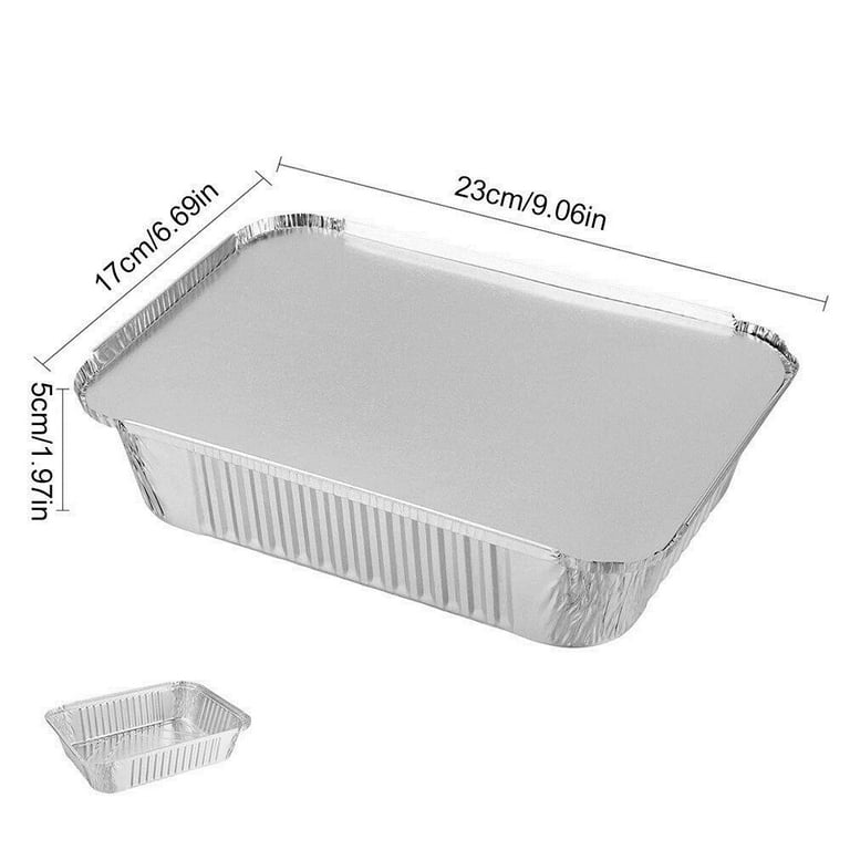 30PCS 20CM Square Air Fryer Aluminum Foil Pan Oven BBQ Tray Food Containers  Cakes Kitchen Supplies Lunch Boxes Kitchen Gadget - AliExpress