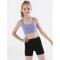 thumbnail image 5 of Happy Cherry Training Bras for Girls Racerback Kid Cotton Sports Bra Athletic Yoga Bralette Active Crop Top Ballet Gymnastics Dance Undershirt 7-8 Years Purple, 5 of 7