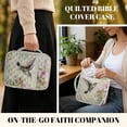 thumbnail image 2 of FOR U DESIGNS Hummingbird Cherry Blossom Pattern Bible Cover Case with Handle Quilted Protective Church Organizer Holder Bag Christian Bible Accessories for Bible Study/Daily Use, 2 of 7