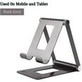 thumbnail image 3 of Support de Cellulaire pour Bureau, Angle Réglable et Compatible avec Presque Tous les Téléphone Intelligent Ou Tablettes Support de Cellulaire Pliable en Aluminium, Téléphone Intelligent et Téléphone Android, 3 of 5