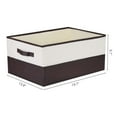 thumbnail image 4 of REGALWOVEN 1 Pack Collapsible Fabric Storage Cube with Handles, Storage Bin Basket for Shelves Closet Clothes Brown 19.7*13.8*9in, 4 of 7