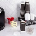 thumbnail image 6 of Disposable Coffee Cups with Lids 16 Oz.  [100 pcs] Paper Coffee Cups, To Go Coffee Cups  Ripple Hot cups with Lids - Black, 6 of 7