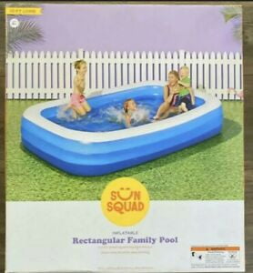 Play Day Deluxe 10 Foot Inflatable Family Swimming Pool Outdoor In Hand 