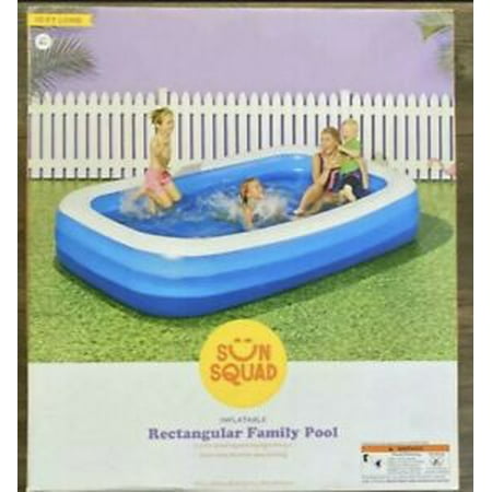 10' X 22" Deluxe Rectangular Family Inflatable Above Ground Pool - Sun Squad
