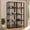 Brown/Black, variant on Madesa Wardrobe Clothes Storage Rack with 10 Open Shelves 47"L Multiuse Modular Cabinet for Bedroom Organization - White