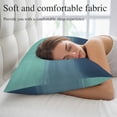 thumbnail image 5 of Teal Blue Ombre Throw Pillow Covers, Modern Abstract Art Texture Soft Breathable Pillow Cases with Invisible Zipper for Sleeping, Toddler Pillowcases for Couch Bed Sofa Chair 12x20 Inches, 5 of 9