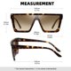 thumbnail image 3 of Gafas de Sol STORYCOAST Cuadradas Sobredimensionadas Leopardo-Marrón UV400, 3 of 6