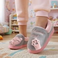 thumbnail image 2 of Suilloe Toddler Girls Fuzzy Slippers Winter Warm Indoor Closed-Heel Shoes Kids Soft Comfy Cute Cartoon Cat Design School Cozy Cotton Footwear Us Size：9.5, 2 of 6