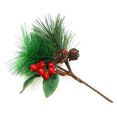 Christmas Artificial Pine Berry Simulation Plant DIY Ornaments Christmas Tree Decorations Flower