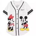 thumbnail image 3 of 2024 Nuevo traje de béisbol de manga corta con estampado lindo de Mickey Minnie, cárdigan informal a la moda con botones, camiseta de béisbol, 3 of 4