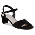 thumbnail image 2 of Ros Hommerson Lydia Women Adjustable Buckle Strap Sandal In Black Suede, 2 of 7