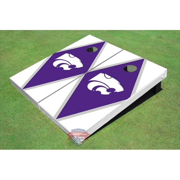 Kansas State University Wildcats Purple And White Matching Diamond Cornhole Boards