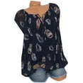 thumbnail image 2 of PENGXIANG T-Shirt à Manches Courtes Col en V Imprimé Décontracté d'Été pour Femmes, 2 of 5