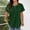 Green, variant on ClodeEU Women's Plus Size Short Sleeve Henley Tunic Top, Casual Loose Curved Hem Blouse Black,Women's Plus XXL