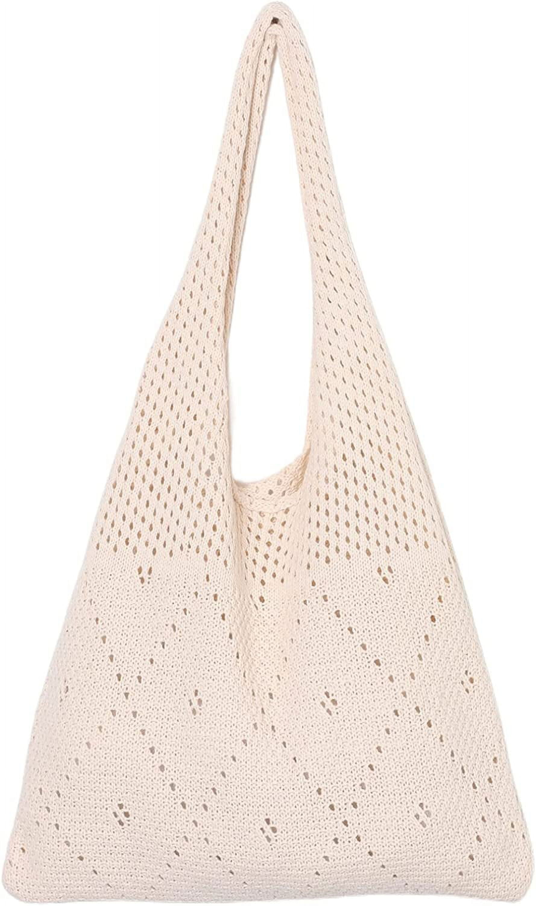 【Anyone more】Nomi Mesh Knit Shoulder Bag Crochet Mesh Beach Tote Bag Summer Y2K Aesthetic Knit