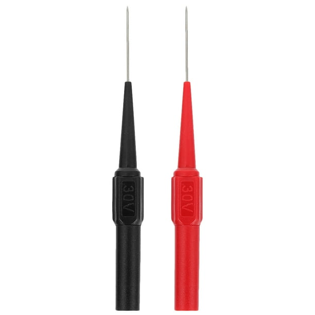 2 agujas afiladas de acero inoxidable, micropins, sondas de prueba, aislamiento no destructivo, aguja perforadora, punta de sonda, sondas de multímetro para enchufe de enchufe, comprobador de coche