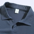 thumbnail image 6 of XIAOCHA Men's Waffle Knit Polo Shirt Office Everyday Short-Sleeve Collared Top Breathable Stretch Gym Shirts, 6 of 9