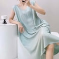 thumbnail image 6 of Taqqpue Nightgowns for Women Casual Crewneck House Dress Loose Fit Plus Size Maxi Sleepshirt Short Sleeve Cotton Nightshirt, 6 of 6