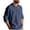 Blue, variant on Mens Long Sleeve Linen Shirts Casual Lapel Half Button Shirt Regular Fit Summer Beach Shirts Navy