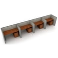 thumbnail image 2 of OFM RiZe 1 x 4 Privacy Workstation Unit in Beige and Cherry, 2 of 7
