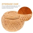 thumbnail image 4 of Miangastore 1pc Tea Can Bamboo Woven Tea Can Candy Container Snack Holder for Home (Khaki), 4 of 8