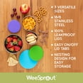 thumbnail image 2 of WeeSprout Stainless Steel Food Storage Containers, Leakproof Silicone Lids, BPA-Free - Set of 3, 2 of 8