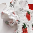thumbnail image 3 of URMAGIC Toddler Baby Girls Puff Sleeve Sundress Summer Strawberry Beach Princess Dresses, 3 of 7