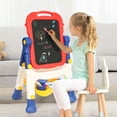 thumbnail image 7 of Kids Easel for Toddlers Age 3+, Art Magnetic White Board & Chalkboard Double Side Adjustable Stand, Drawing Writing Learning Educational Toy for 3 4 5 Year Boys Girl Birthday Gifts, Blue, 7 of 7