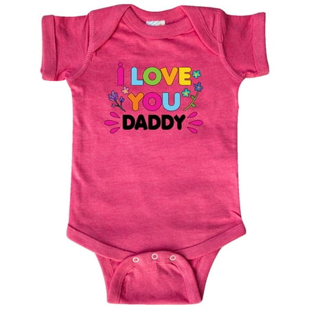 

Inktastic I Love You Daddy with Flowers Gift Baby Girl Bodysuit