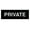 Black / Silver, variant on Basic Private Sign (Walnut) - Large