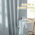 thumbnail image 7 of StangH Farmhouse Sheer Curtains for Living room, Thick Flax Linen Blend Semi Sheer Drapes Vertical Light Filtering Privacy Boho Curtains for Bedroom Patio, Stone Blue, W55 x L96, 2 Panels, 7 of 7