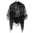 thumbnail image 4 of Coofit Shawl Scarf Plaid Polyester Triangular Blanket Scarf Winter Scarf for Ladies, 4 of 6