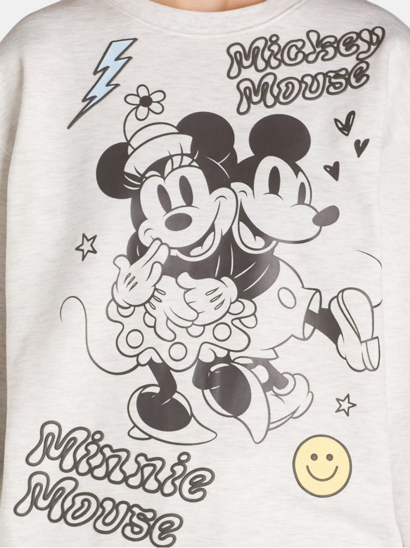 Mickey and Minnie Women's Graphic Sweatshirt and Jogger Pants Set