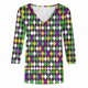 thumbnail image 5 of TaTaai Women's Fashion Christmas Printed Loose Casual V Neck With Three Quarter Sleeves And 3/4 Sleeves T-shirt Pullover Top Gift, 5 of 5