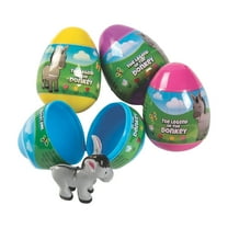 Fun Express Legend of the Donkey 2.5" Toy-Filled Easter Eggs, Plastic, 12 Pieces