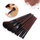 thumbnail image 5 of Juego de 8 brochas de maquillaje profesionales de pelo suave con mangos de madera en ángulo para una aplicación experta de cosméticos, 5 of 8