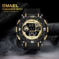 thumbnail image 3 of Mirar 1317 Reloj deportivo elegante multifunción 50M Reloj de pulsera electrónico electrónico impermeable para hombres con hora / alarma / semana / fecha / luminoso / 12 (24) horas 1 1, 3 of 5