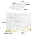 thumbnail image 2 of Accreate Modern 8-Drawer Dresser & TV Stand – Wood Storage Chest with Metal Handles, Organizer for Bedroom, Living Room, Hallway, 2 of 9