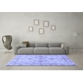 thumbnail image 3 of Ahgly Company Machine Washable Indoor Square Oriental Blue Traditional Area Rugs, 6' Square, 3 of 4