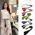 thumbnail image 2 of Fashion Women Thin Skinny Waistband Weave Braided Tassel Belt Dress Accessory, 2 of 8