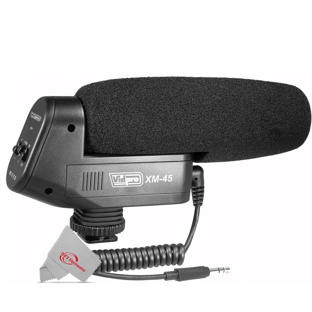 Canon Rebel T7i Digital SLR Camera Vidpro Universal Microphone Handheld