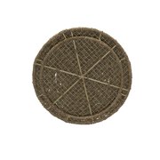 Household Essentials Handwoven Seagrass Barrel Wicker Storage Basket Side Table, Natural
