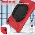 thumbnail image 4 of For Kindle Fire HD 8 Tablet 12th Generation 2022 Release Case, 360 Rotatable Handle Stand, Shoulder Strap, Drop-Proof Design, Red, 4 of 7