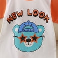 thumbnail image 7 of Sopiago Newborn Baby Boy Summer Outfit Romper Letter Embroidery Short Sleeve Jumpsuit Bodysuit Cute Infant Waffle Clothes Romper for Baby Boy Orange,9-12 Months, 7 of 7